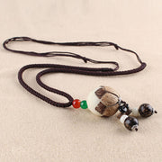 Buddha Stones Bodhi Seed Lotus Wisdom Harmony Necklace Pendant Necklaces & Pendants BS Lotus Bodhi Seed
