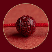 Buddha Stones Cinnabar Peace Buckle Blessing String Anklet Anklet BS 12