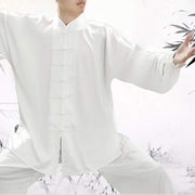 Buddha Stones Simple Pattern Meditation Prayer Spiritual Zen Tai Chi Qigong Practice Unisex Clothing Set Clothes BS 9