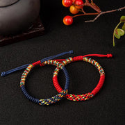 Buddha Stones Tibetan Handmade Colorful King Kong Knot Luck Braid String Bracelet Bracelet BS 1