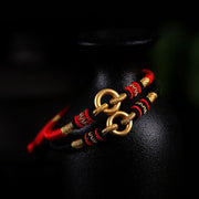Buddha Stones FengShui Lucky Red String Couple Bracelet