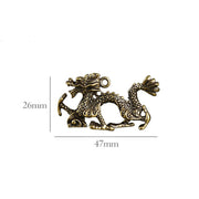 Buddha Stones Year Of The Dragon Mini Brass Dragon Luck Protection Home Decoration Decorations BS 8