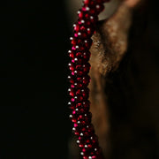 Buddha Stones Natural Garnet Pink Crystal Red Agate Amazonite Bead Protection Bracelet Bracelet BS 3