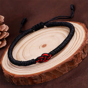 Buddha Stones 2Pcs Tibetan Luck Chinese Knot Protection String Bracelet Bracelet BS 16