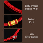 Buddha Stones Tibet 999 Gold Om Mani Padme Hum Engraved Protection Lucky Bead Bracelet Bracelet BS 6