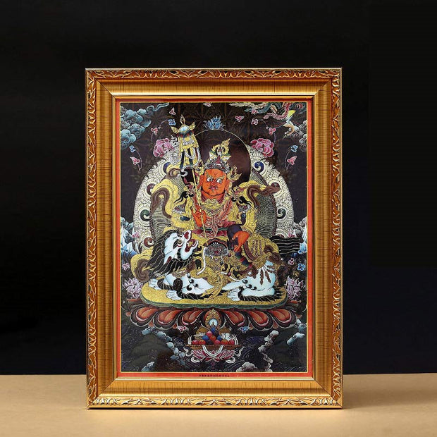Buddha Stones Tibetan Framed Thangka Painting Blessing Decoration Decorations BS 16