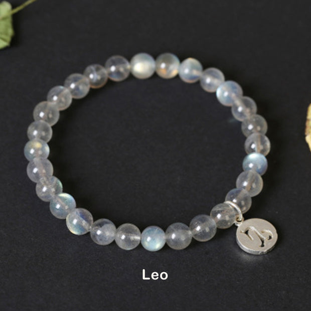 12 Constellations of the Zodiac Moonstone Charming Bracelet Bracelet BS Leo