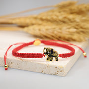 Tibetan Handmade Wise Future Elephant Red String Bracelet (Extra 40% Off | USE CODE: FS40) Bracelet BS 1