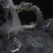 Buddha Stones Nordic Dragon Handmade Amulet Luck Protection Chain Bracelet Bracelet Bangle BS 2