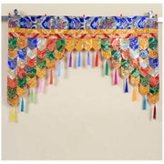 Buddha Stones Tibetan Five Colors Hanging Curtain Prayer Altar Healing Meditation Curtain