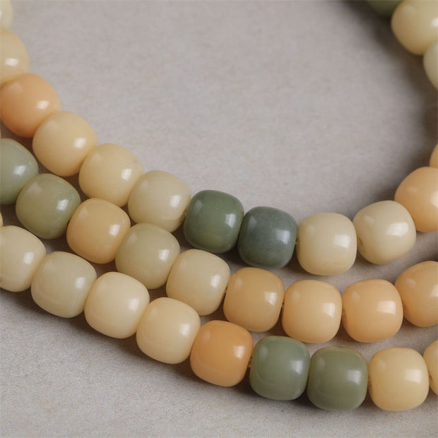 Buddha Stones 108 Mala Beads Gradient Bodhi Seed Lotus Tassel Peace Bracelet Mala Bracelet BS 4