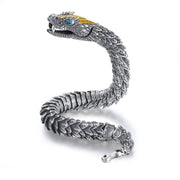 Buddha Stones Dragon Snake Handmade Amulet Protection Chain Bracelet Bracelet Bangle BS 5