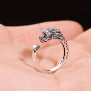 Buddha Stones Vintage Dragon Design Success Strength Adjustable Ring Ring BS 4