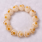 Buddha Stones Cute Cat Paw Claw Bodhi Seed Peace Bracelet