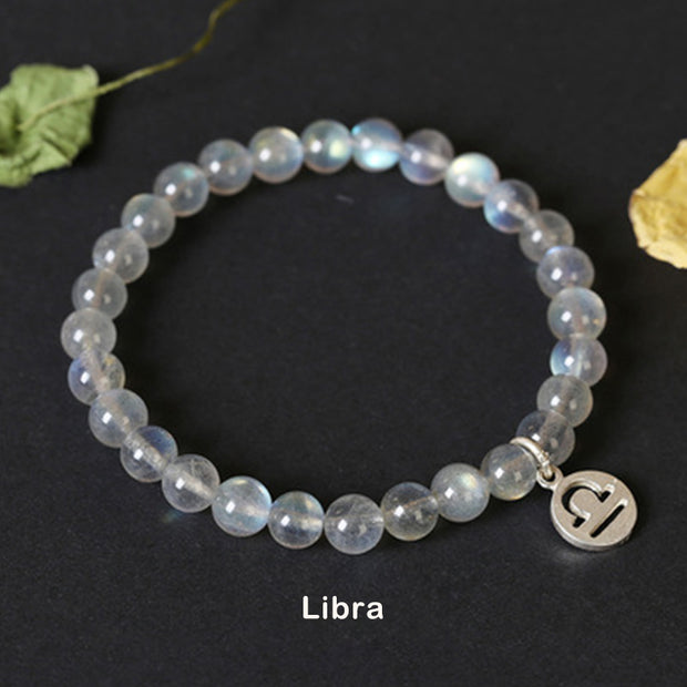 12 Constellations of the Zodiac Moonstone Charming Bracelet Bracelet BS Libra