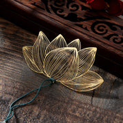 Buddha Stones Lotus Flower New Beginning Metal Brass Hollow Bookmark Bookmarks BS 2