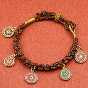 Buddha Stones Tibetan Five God Of Wealth Thangka Luck Braid String Bracelet Bracelet BS 8