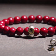 Buddha Stones Chinese Zodiac Natal Buddha Cinnabar Protection Bracelet Bracelet BS 9