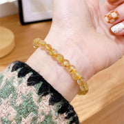 Buddha Stones Natural Gold Rutilated Quartz Sun Stone Kyanite Wealth Bracelet
