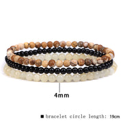 Buddha Stones 3Pcs Natural Crystal Stone Inner Peace Spiritual Bracelet Bracelet BS 16