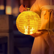 Buddha Stones DIY Rabbit Paper Lantern Lamp Mid-Autumn Festival Lantern Decoration