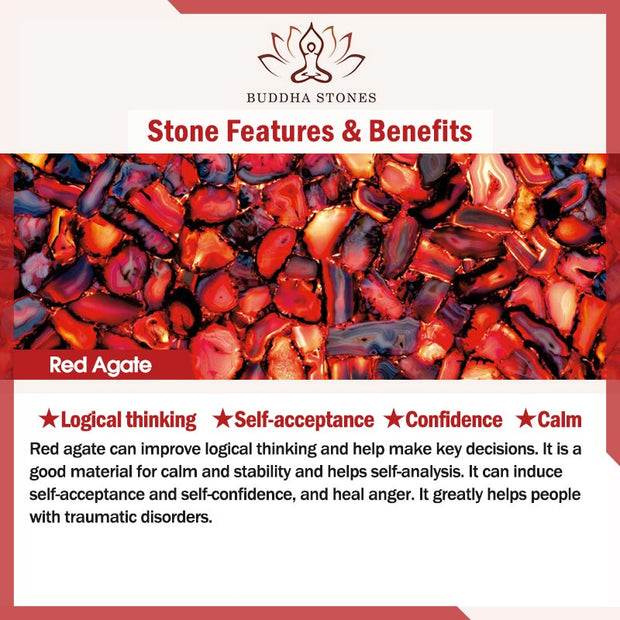 Buddha Stones Natural Malachite Red Agate Bead Protection Charm Bracelet
