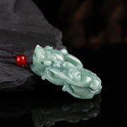Buddha Stones Jade PiXiu Wealth Luck String Necklace Pendant Necklaces & Pendants BS 6