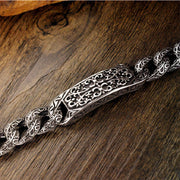 Buddha Stones Vintage Patterns Engraved Healing Bracelet