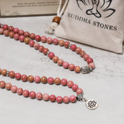 Buddha Stones Lotus Crystal Stone 108 Beads Mala Bracelet (Extra 30% Off | USE CODE: FS30) Mala Bracelet BS 12