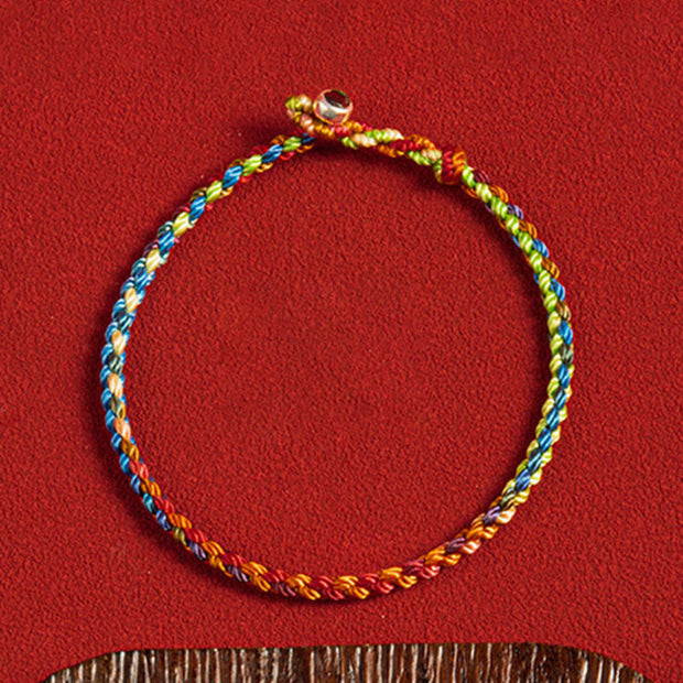 Buddha Stones "May you be blessed with peace and safety in all four seasons" Lucky Multicolored Bracelet Bracelet BS 4