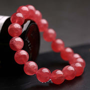 Buddha Stones Natural Strawberry Quartz Blessing Healing Bracelet Bracelet BS 10mm