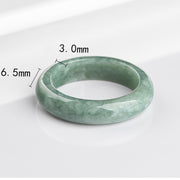 Buddha Stones Natural Jade Abundance Healing Ring Ring BS 10
