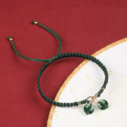 Buddha Stones Natural Strawberry Quartz Amethyst Green Phantom Bead Positive Bracelet Bracelet BS 24