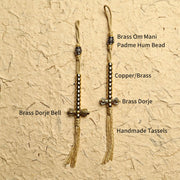 Buddha Stones Tibetan 108 Mala Beads Black Onyx Three-eyed Dzi Beads Protection Bracelet Mala Bracelet BS 4