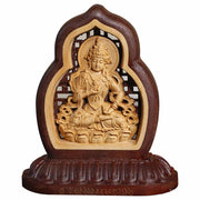 Buddha Stones Vajrasattva Buddha Wood Engraved Compassion Statue Figurine Decoration Decorations BS 1
