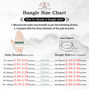 Buddhastoneshop Purple Jade Happiness Protection  Bracelet Bangle Size Chart