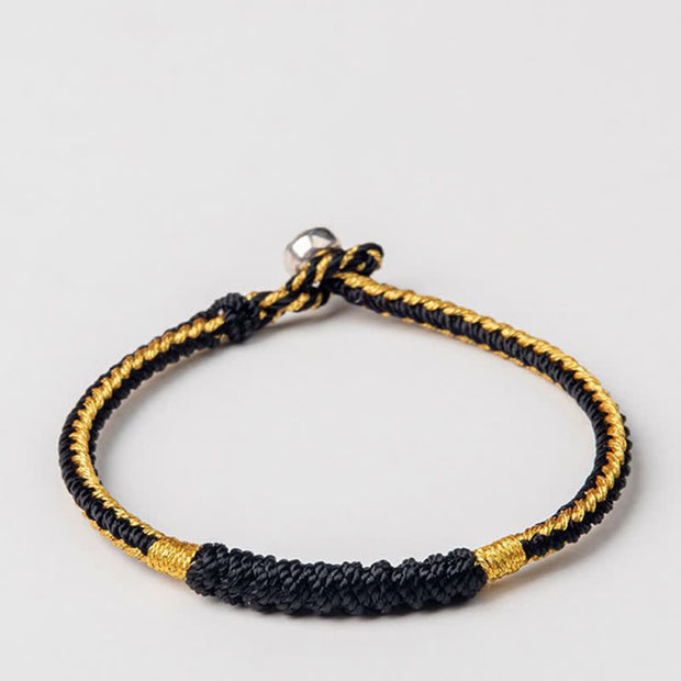 Buddha Stones Tibetan Handmade Braid Luck String Protection Bracelet Bracelet BS 7