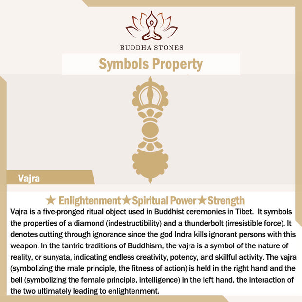 Buddha Stones Tibetan Double Dorje Vajra Swastika Spiritual Power Chain Bracelet