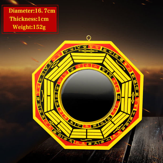 Buddha Stones Feng Shui Bagua Map Balance Living Room Energy Map Mirror Bagua Map BS 6 IN Convex Mirror Yellow