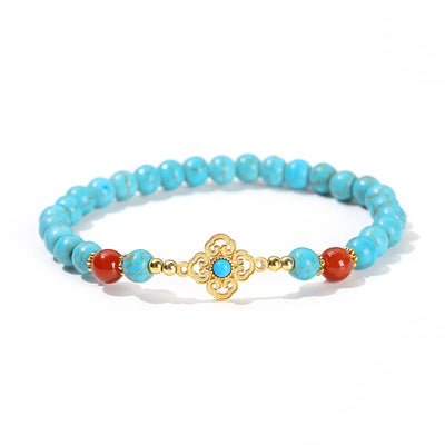 Buddha Stones Turquoise Bead Protection Balance Bracelet Bracelet BS Turquoise(Purification♥Protection)