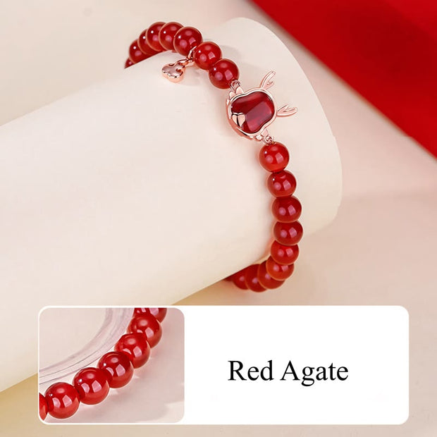 ❗❗❗A Flash Sale- Buddha Stones 925 Sterling Silver Year Of The Dragon Natural Red Agate Attract Fortune Dragon Luck Chain Bracelet Bracelet BS 7