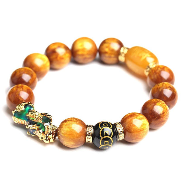 Buddha Stones FengShui Tiger Eye PiXiu Wealth Bracelet Bracelet BS main