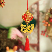 Buddha Stones Year of the Dragon Fu Character Koi Fish Peace Buckle Luck Chinese New Year Spring Festival Hanging Decoration