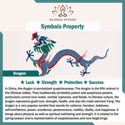 Buddha Stones Handmade Dragon Liuli Crystal Art Piece Protection Strength Home Office Decoration