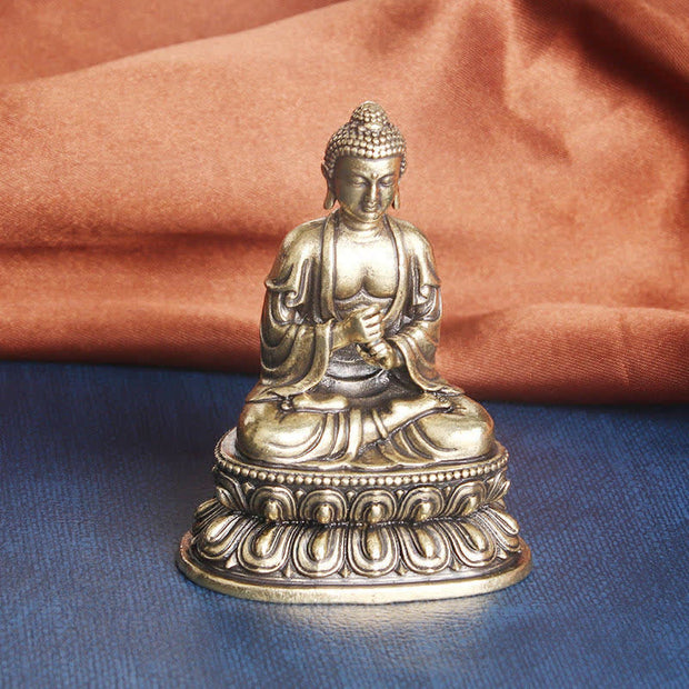 Buddha Stones Tathagata Buddha Serenity Copper Statue Decoration