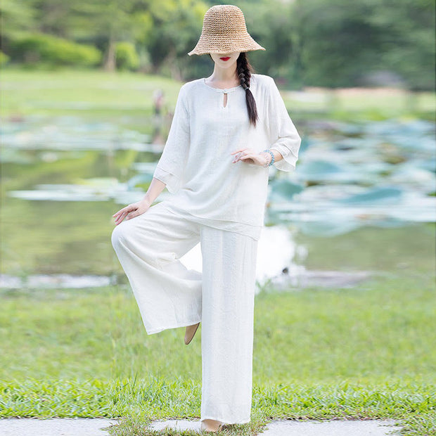 Tai Chi Meditation Prayer Zen Spiritual Morning Practice Clothing Women's Set Clothes BS 7