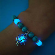 FREE Today: Positive Thinking Tibetan Turquoise Glowstone Luminous Bead Lotus Protection Bracelet FREE FREE 8