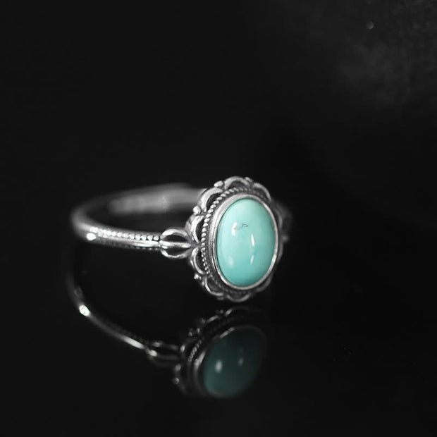 925 Sterling Silver Tibetan Turquoise Red Agate Protection Ring (Extra 30% Off | USE CODE: FS30) Ring BS 2