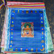 Buddha Stones Tibetan 5 Colors Windhorse Buddha Tara Scriptures Healing Auspicious Outdoor Prayer Flag TIBETAN PRAYER FLAGS buddhastoneshop 16