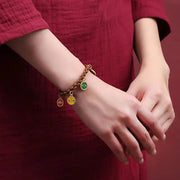 Buddha Stones Tibetan Five God Of Wealth Thangka Luck Braid String Bracelet Bracelet BS 3